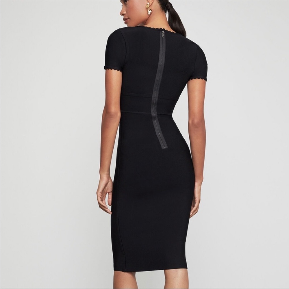 BCBGMAXAZRIA Scalloped Bodycon Dress NWT $328 XS